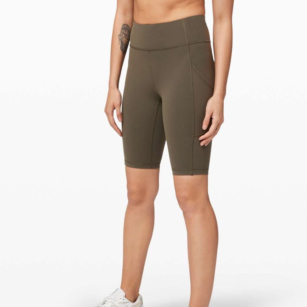LULULEMON Green Invigorate High Rise 10" Shorts